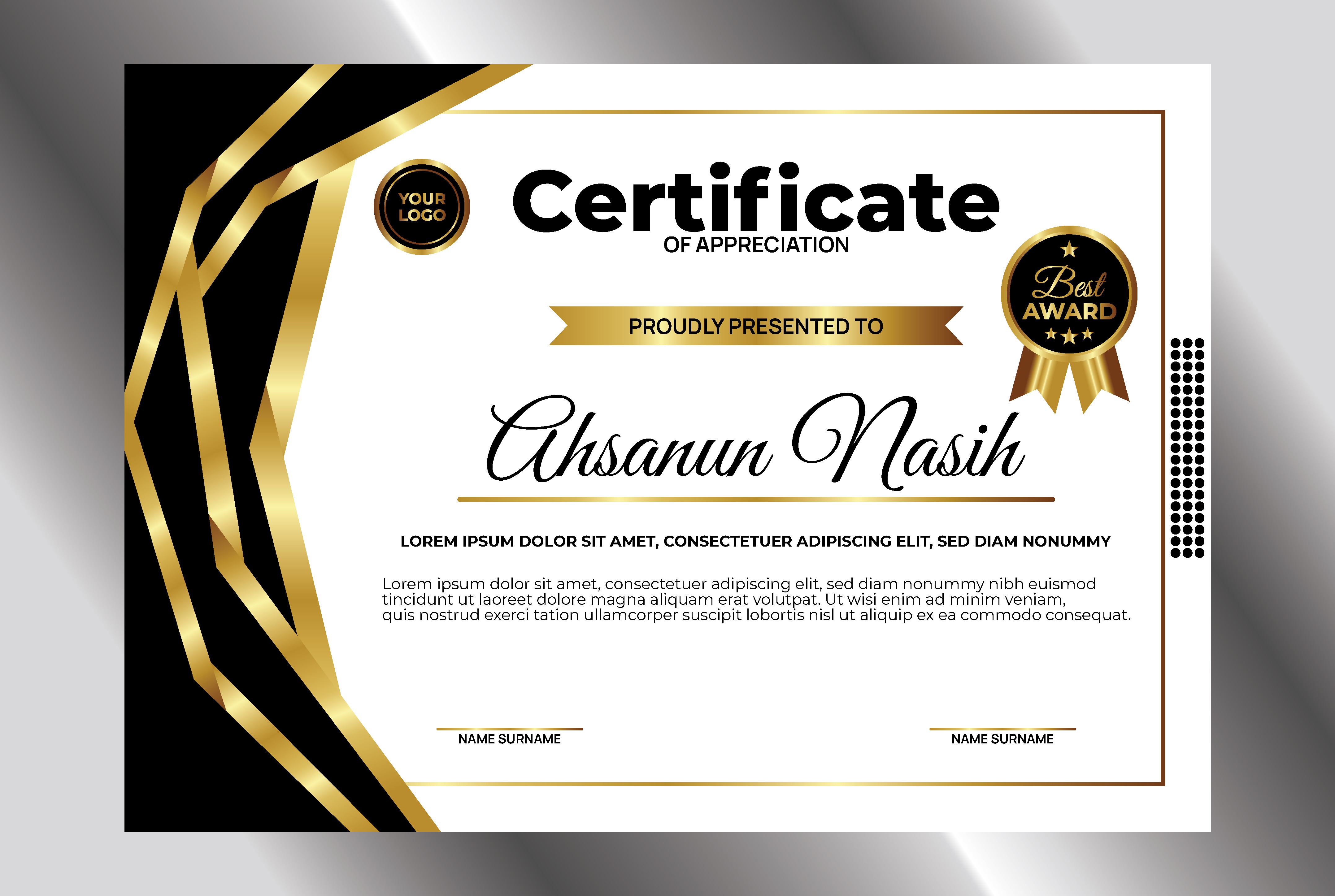 Modelo de Certificado 4